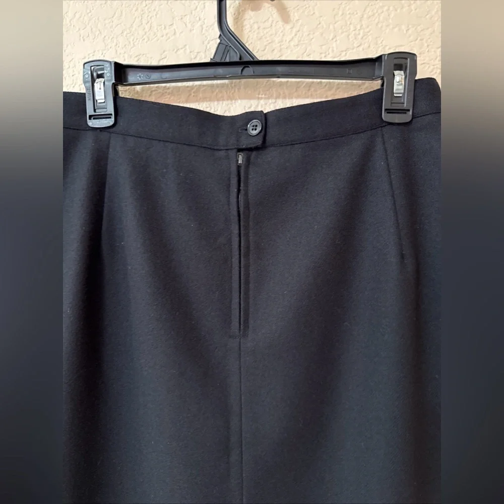 Wool Pencil‎ Skirt Women’s Sz 13-14 Black Hemdall Preppy Career Business Corp